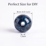 400PCS 8MM Black Crackle Glass Beads | DIY Jewelry Making Supplies - Image 2