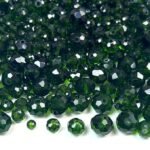 580PCS Deep Green Faceted Glass Briolette Beads | DIY Jewelry Making (4-10MM) - Image 3