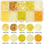 Yellow Glass Bugle Tube Beads | DIY Jewelry Making Supplies (Spacer Beads) - Image 3