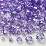 600PCS Crystal Purple AB Rondelle Beads | Faceted Spacer Beads (3-10MM)