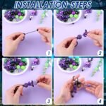 140PCS Halloween Beadable Keychain Bars Set | Silicone Beads Tassels Bubble Pot Focal Beads DIY - Image 2