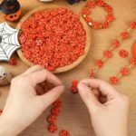 100PCS Pumpkin Beads | Halloween Pumpkin Beads for DIY Bracelets Jewelry Making Crafts