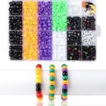 640PCS Halloween Pony Beads Charms Kit | DIY Bracelet Necklace Earring Jewelry Making Crafts for Ages 14+ - Image 3