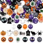 200PCS Halloween Wooden Beads | Wood Beads for DIY Bracelets Jewelry Making Crafts - Image 2