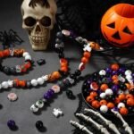 200PCS Halloween Wooden Beads | Wood Beads for DIY Bracelets Jewelry Making Crafts