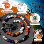 200PCS Halloween Wooden Beads | Wood Beads for DIY Bracelets Jewelry Making Crafts - Image 4