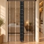 Black Beaded Curtain for Doorway | Beaded Door Curtain | Room Divider Curtain | Door String Curtain | Window Cafe Curtain - Image 5