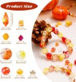 1000PCS Fall Orange Crackle Glass Beads | Crystal Beads for Jewelry Making DIY Plant Crafts - Image 2