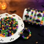 1200PCS Halloween Pony Beads | 45 Bat Beads 8 Colors 6x9MM Kandi Beads for DIY Jewelry Crafts