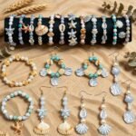 460+ Ocean Beads Jewelry Making Kit | Blue White Shell, Starfish, Conch DIY Beach Jewelry - Image 3