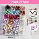 1158PCS Acrylic Panda Bead Kit | DIY Jewelry Charms, Peanut Spacers (1158 Pieces) - Image 2