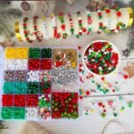 3140PCS Christmas Bead Kit | Red Green Clay, Acrylic, Pearl, Tree, Snowflake Charms (DIY Crafts) - Image 3