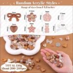 200-260PCS Brown Acrylic Beads | Assorted DIY Jewelry Making Crafts - Image 2