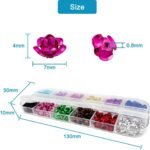 480PCS Alloy Rose Spacer Beads | 6MM 3D Metal Flower Charms (12 Colors) - Image 3