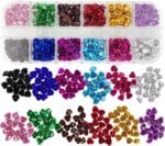 480PCS Alloy Rose Spacer Beads | 6MM 3D Metal Flower Charms (12 Colors)