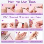 552-Piece DIY Keychain Making Kit | Alphabet Beads, Charms, Storage Box - Image 3
