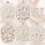 500PCS ABS Imitation Pearl Beads | Classic Round DIY Jewelry Making (500 Count) - Image 4