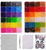 4800PCS Fuse Beads Kit | 48 Colors, 5MM Melting Beads for Pixel Art (Kids Craft)
