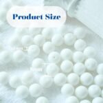 100PCS 8MM White Porcelain Beads | Round Ceramic Vintage Beads for DIY Bracelets Jewelry Crafts - Image 2