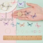 10 Pairs Organza Butterfly Dangle Earrings | Crystal Beads Boho DIY Jewelry Kit - Image 4