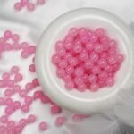 360PCS 8MM Pink Glass Beads | Round Loose Beads for DIY Bracelets Jewelry Making Crafts