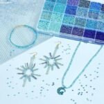 24000PCS 2MM Glass Seed Beads | Ocean Blue DIY Jewelry Kit (24 Colors)