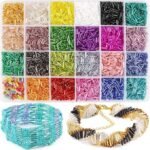 7200PCS 7x2MM Multicolor Glass Bugle Beads | DIY Jewelry Crafting Supplies - Image 2