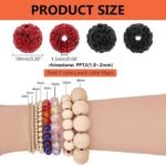 100PCS 10MM Red Black Rhinestone Beads | Sparkling Crystal Beads for DIY Bracelets Jewelry Crafts - Image 3