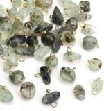 50PCS Natural Irregular Stone Charms | Mixed Sizes, Untarnish Metal DIY Jewelry