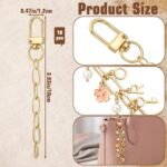 10PCS Gold Keychain Making Kit | DIY Bag Charm Supplies (Gold Tone) - Image 3