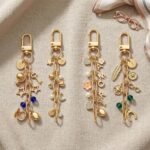10PCS Gold Keychain Making Kit | DIY Bag Charm Supplies (Gold Tone)