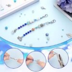 790PCS Ocean Charms Keychain Making Kit | Starfish Dolphin Crab Conch Seahorse Blue Beads DIY Crafts - Image 4