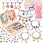 150-Piece Charm Bracelet Making Kit | DIY Jewelry Box, Beads, Charms (Gift for Women)