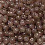 200PCS 8MM Coffee Glass Beads | DIY Jewelry Making Supplies