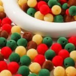 100PCS 16MM Faux Fur Pom Pom Beads | Christmas DIY Jewelry Crafts - Image 3