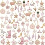 40PCS Pink Enamel Charms | DIY Jewelry Making Pendants (20 Pairs) - Image 2