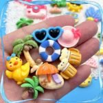 40PCS Summer Resin Charms | Hawaii Beach Ocean Flamingo Plumeria Coconut Cabochons DIY Crafts - Image 4