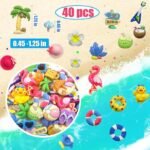40PCS Summer Resin Charms | Hawaii Beach Ocean Flamingo Plumeria Coconut Cabochons DIY Crafts - Image 2