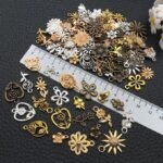 100PCS Mixed Metal Flower Charms | DIY Jewelry Making, Crafts, Keychains - Image 3
