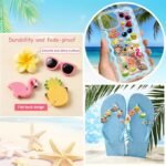 40PCS Summer Resin Charms | Hawaii Coconut Flamingo Plumeria Flatback Cabochons for DIY Crafts - Image 4