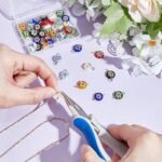 Lampwork Glass Floral Charms | Colorful Dangle Connectors for DIY Jewelry Making