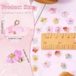 40PCS Mini 3D Lampwork Flower Charms | Cherry Blossom Glass Beads for DIY Jewelry - Image 4
