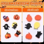 60PCS Halloween Flatback Resin Charms | Spooky Cabochon Embellishments for Slime Phone Cases DIY Crafts - Image 4