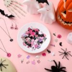150pcs Pink Halloween Charms | Spooky DIY Jewelry Making Supplies