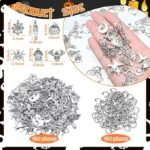 104PCS Antique Silver Halloween Charms | Spooky Jewelry Charms for DIY Bracelets Necklaces Earrings Crafts - Image 2