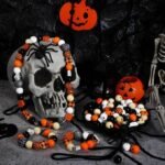 200PCS Halloween Wooden Beads | Pumpkin, Bat, Plaid DIY Crafts