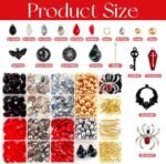 Teardrop Crystal Beads for Jewelry Making | Gothic Earring Making Supplies DIY Pendant Charms - Image 3
