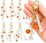 581PCS Halloween Ghost Keychain Making Kit | Spooky DIY Charms, Beads, Hardware