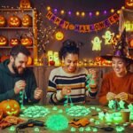 558PCS Halloween Ghost Charms Keychain Making Kit | Glow in the Dark Spooky DIY Beads Crafts - Image 3