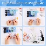 Blue Glass Bead Bracelet Making Kit | Charms, Crystal String, Spacer Beads (DIY Jewelry Supplies) - Image 4